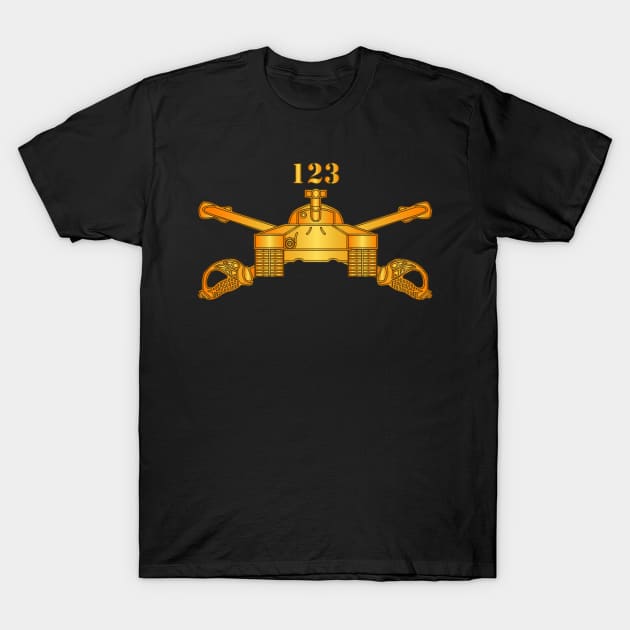 123rd Armor Regiment - Branch - wo Txt  X 300 T-Shirt by twix123844